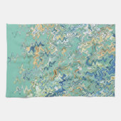 Blauwgroen blauw Turquoise Green Chic Unique Patte Theedoek (Horizontaal)