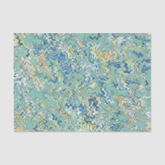 Blauwgroen blauw Turquoise Green Chic Unique Patte Tissuepapier