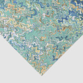 Blauwgroen blauw Turquoise Green Chic Unique Patte Tissuepapier (Detail)