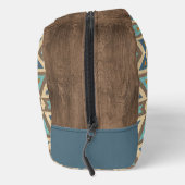 Blauwgroen Blauw Turquoise Sinaasappel Bruine Trib Toilettasje (Rechts)