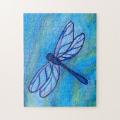 Blauwgroen blauw water voor de likvleugels legpuzzel (Verticaal)