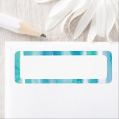 Blauwgroen blauw Waterverf Tie Dye Blank Return-ad Etiket (Insitu)