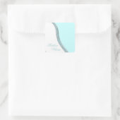 Blauwgroen Blauw Wedding Favoriet Label Envelope S (Tas)
