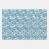 Blauwgroen blauw winterseizoen Snowy Landschap Inpakpapier Vel (Voorkant)