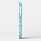 Blauwgroen Blauw Wit Elegant Paisley Patroon Case-Mate iPhone Case (Achterkant / Links)