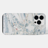 Blauwgroen blauw wit Turquoise Geode Pattern iPhone Hoesje (Achterkant horizontaal)