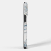 Blauwgroen blauw wit Turquoise Geode Pattern iPhone Hoesje (Rechterkant)