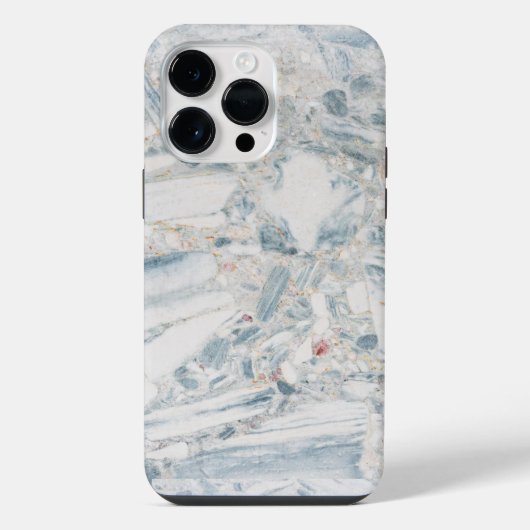 Blauwgroen blauw wit Turquoise Geode Pattern iPhone Hoesje (Achterkant)