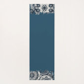 Blauwgroen blauw-witte mandala's yogamat (Achterkant)