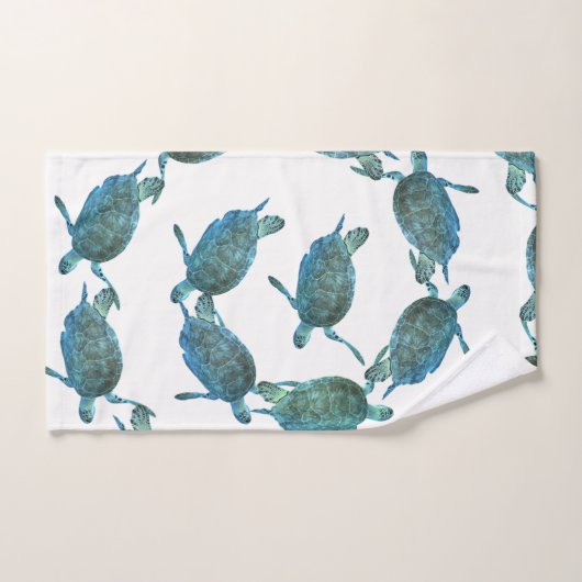 Blauwgroen blauw Zee Bad Handdoek (Handdoek)