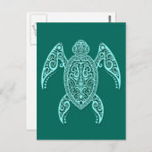 Blauwgroen blauw Zee Briefkaart (Voorkant / Achterkant)