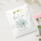 Blauwgroen blauw Zee Mist Floral Verloving Harteli Bedankzakje (Gezegeld)