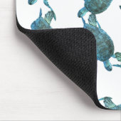 Blauwgroen blauw Zee Muismat (Hoek)