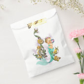 Blauwgroen Blauw Zeemeermin Baby shower Bedankzakje (Gezegeld)