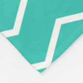 Blauwgroen blauw zigzag modern art-deco geometrisc fleece deken (Hoek)