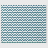 Blauwgroen blauw zigzag-omslagpapier cadeaupapier (Vlak)