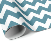 Blauwgroen blauw zigzag-omslagpapier cadeaupapier (Rol Hoek)