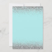 Blauwgroen Blauw Zilver Elke leeftijd Glitter Mode Kaart (Achterkant)