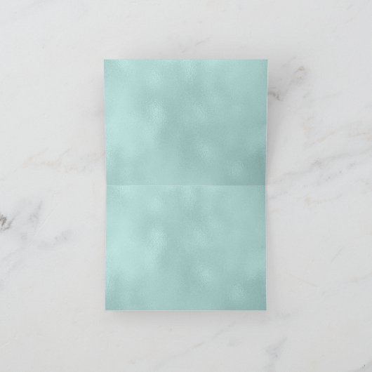 Blauwgroen Blauw Zilver Hoge Hak Schoen Dank u Bedankkaart (Binnen)