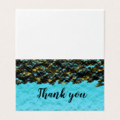 Blauwgroen Blauw Zwart Gouden Patronen Abstract Da Kaart (Buitenkant ongevouwen)