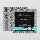 Blauwgroen Blauw Zwart Kant Vrouwen 50ste Verjaard Kaart (Voorkant / Achterkant)