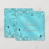 Blauwgroen Blauw Zwart Wit Vlinder Vrijgezellenfee Kaart (Voorkant / Achterkant)