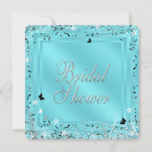 Blauwgroen Blauw Zwart Wit Vlinder Vrijgezellenfee Kaart (Voorkant)