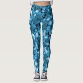 Blauwgroen Blauwe Abstracte Bubble Leggings (Voorkant)