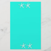 Blauwgroen blauwe achtergrond sterren strand 2020 briefpapier (Voorkant)