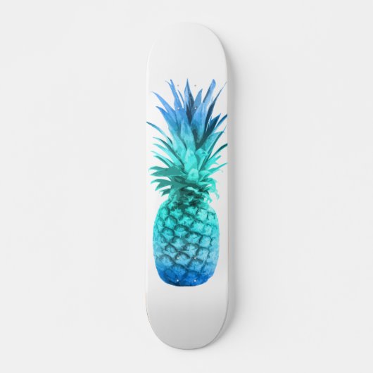 Blauwgroen blauwe ananas persoonlijk skateboard (Voorkant)