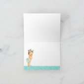 Blauwgroen Blauwe Baby Dank u Bedankkaart (Binnen)