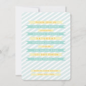 Blauwgroen Blauwe Banners Baby Shower Uitnodiging (Voorkant)