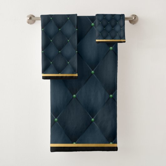 BLAUWGROEN BLAUWE Black BLAUWE TOWEL SET Bad Handdoek (Insitu)