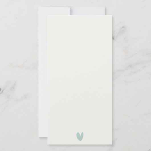 BLAUWGROEN BLAUWE BLAZEN ROCK WATERVERF WEDING BEDANKKAART (Achterkant)