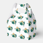 Blauwgroen Blauwe Bloemen 21ste Verjaardag Bedankdoosjes (Achterkant)