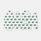 Blauwgroen Blauwe Bloemen 21ste Verjaardag Bedankdoosjes (Uitgevouwen)