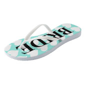 BLAUWGROEN Blauwe Bruid Bruid Feestbruid Teenslippers (Schuin)