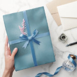 Blauwgroen Blauwe bruiloft Cadeaupapier<br><div class="desc">Blauwgroen Blauwe bruiloft met bruid en bruidegom</div>