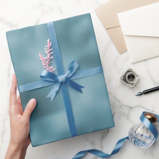 Blauwgroen Blauwe bruiloft Cadeaupapier (Geschenken)