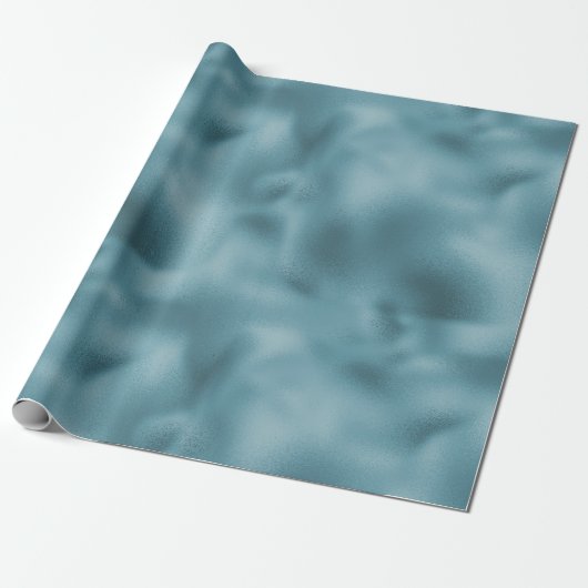 Blauwgroen Blauwe bruiloft Cadeaupapier (Uitgerold)