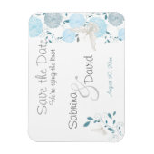 Blauwgroen blauwe chrysanthema voor vlinder Sla de Magneet (Verticaal)