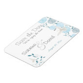 Blauwgroen blauwe chrysanthema voor vlinder Sla de Magneet (Linkerzijde)