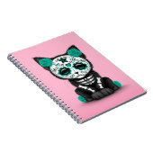 Blauwgroen blauwe dag van de dode keuken, roze notitieboek (Rechterzijde)