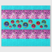 Blauwgroen BLAUWE DAGSTROMEN PINKEN, KLEURSTONEN Cadeaupapier (Vlak)