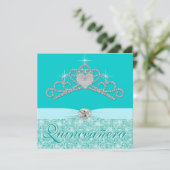 Blauwgroen Blauwe Diamant Tiara Blauwgroen Blauwe Kaart (Staand voorkant)