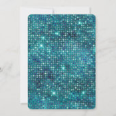 Blauwgroen Blauwe Diamant Zwart en Wit 30ste Verja Kaart (Achterkant)