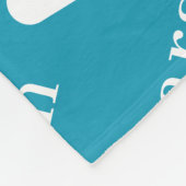 Blauwgroen blauwe, eenvoudige, persoonlijke herhal fleece deken (Hoek)