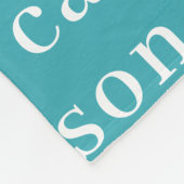 Blauwgroen blauwe, eenvoudige, persoonlijke herhal fleece deken (Hoek)