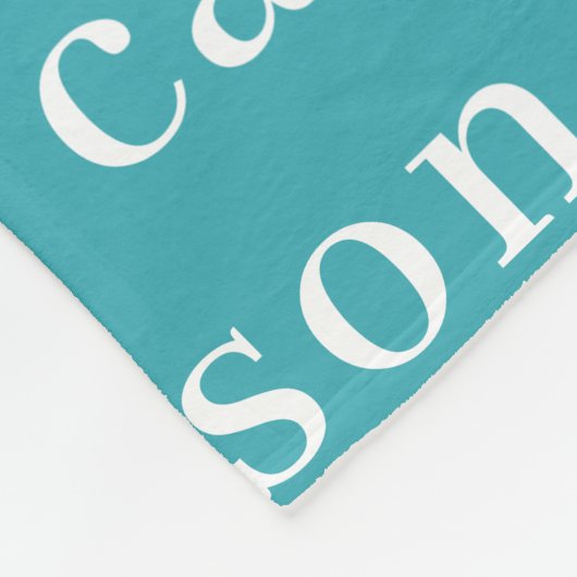 Blauwgroen blauwe, eenvoudige, persoonlijke herhal fleece deken (Hoek)