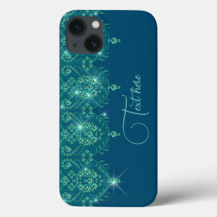 Blauwgroen blauwe elegante glans Case-Mate iPhone case